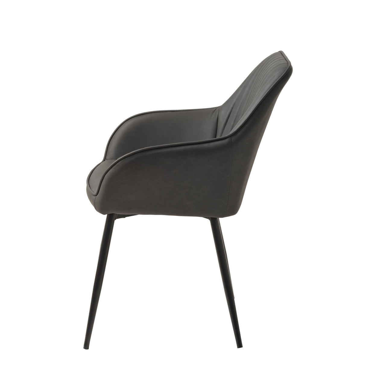 Cubo Stol Randig Mörkgrå PU