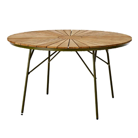 Ellen Trädgårdsbord i Teak och Aluminium 130 cm, Grön