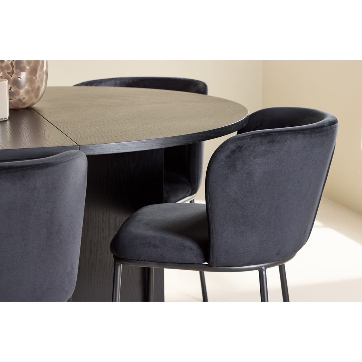 Strada, Edina Oval matgrupp Svart, Svart, 6st
