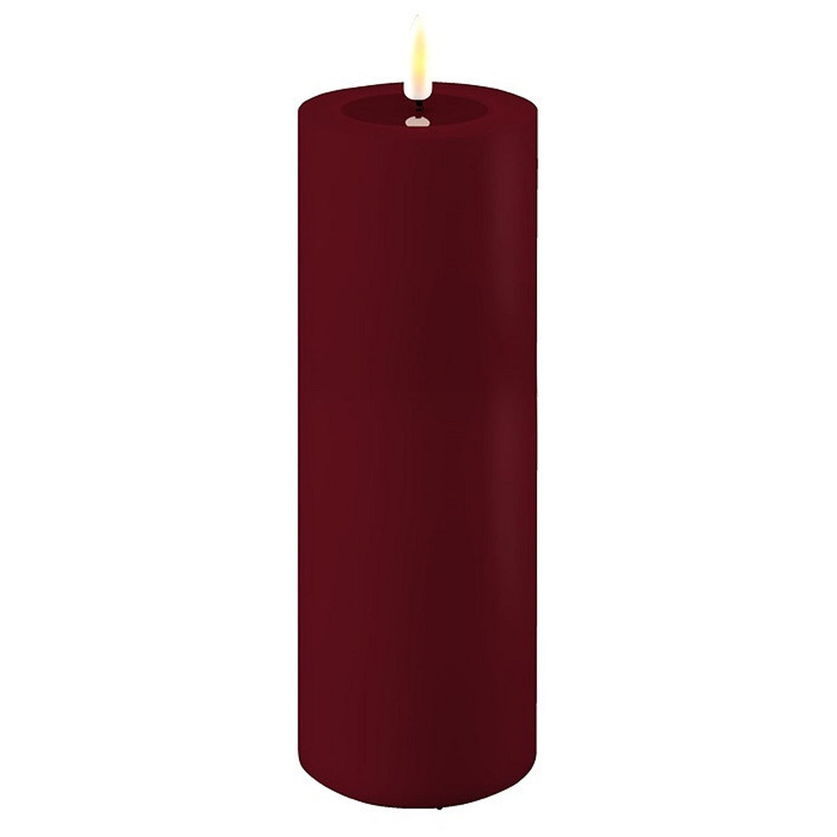 LED Utomhus 7,5x20 cm Blockljus Bordeaux