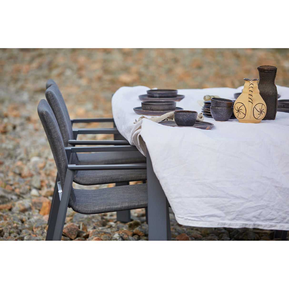 Borgdala Utebord 107x220/340 cm Grå