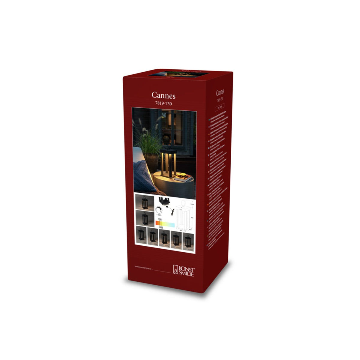 Cannes USB Dimbar 42 cm Lanterna Svart