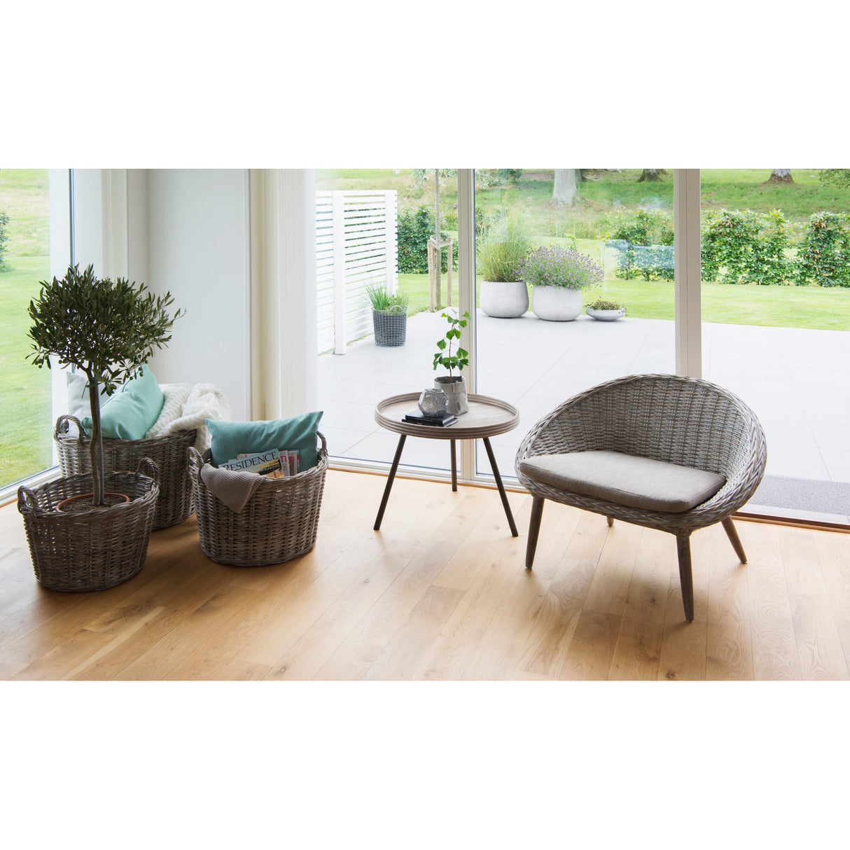 Leicester Utebord 60 cm Grå