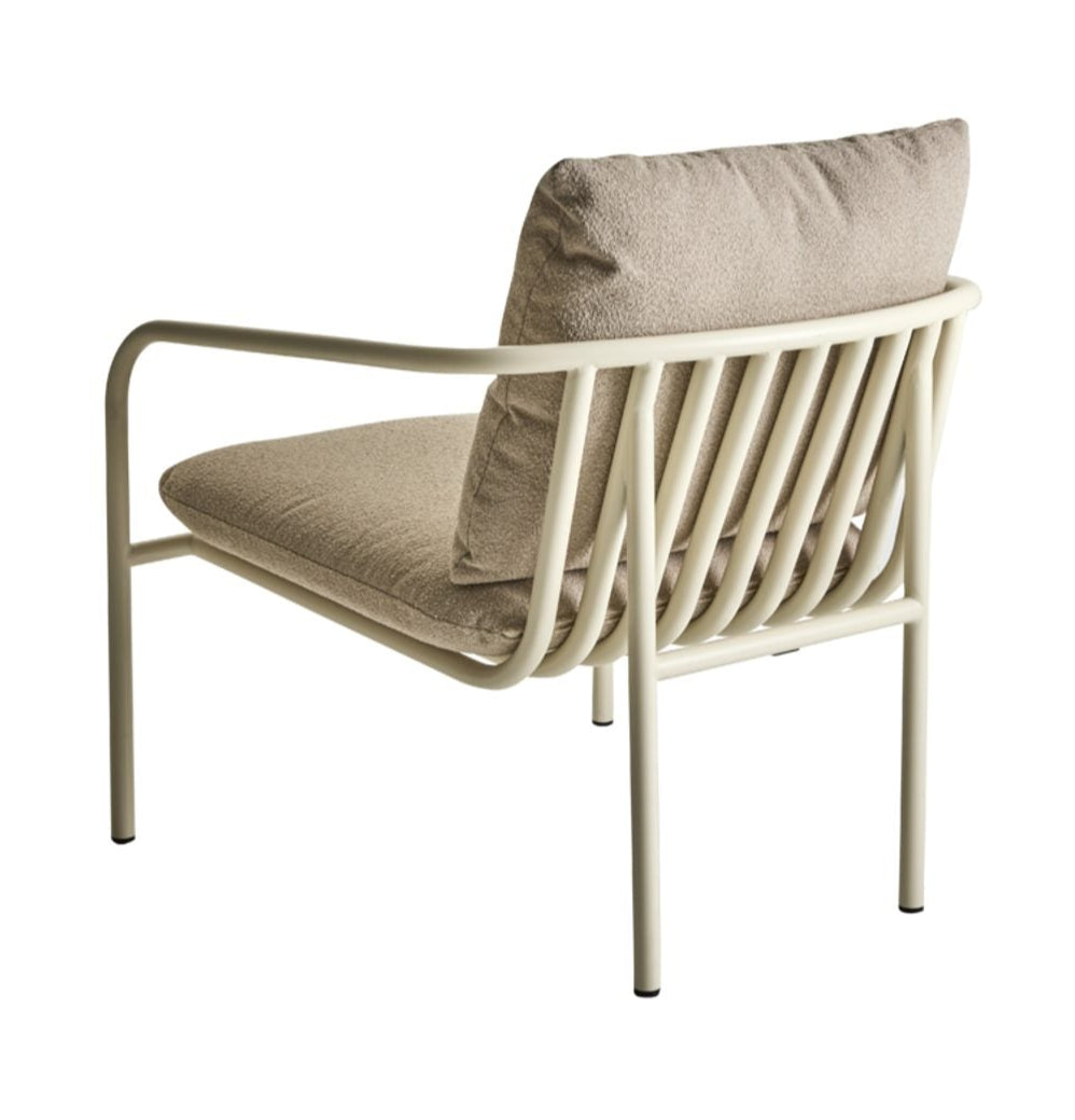 Bendt Utefåtölj Pearl White/Teddy Beige