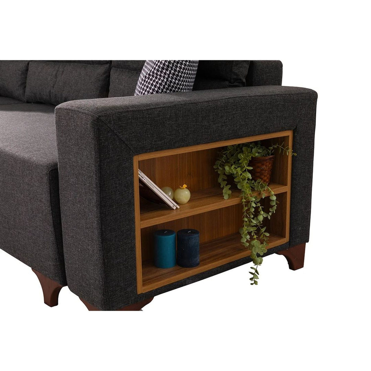 Dakar Bäddsoffa med divan Antracit