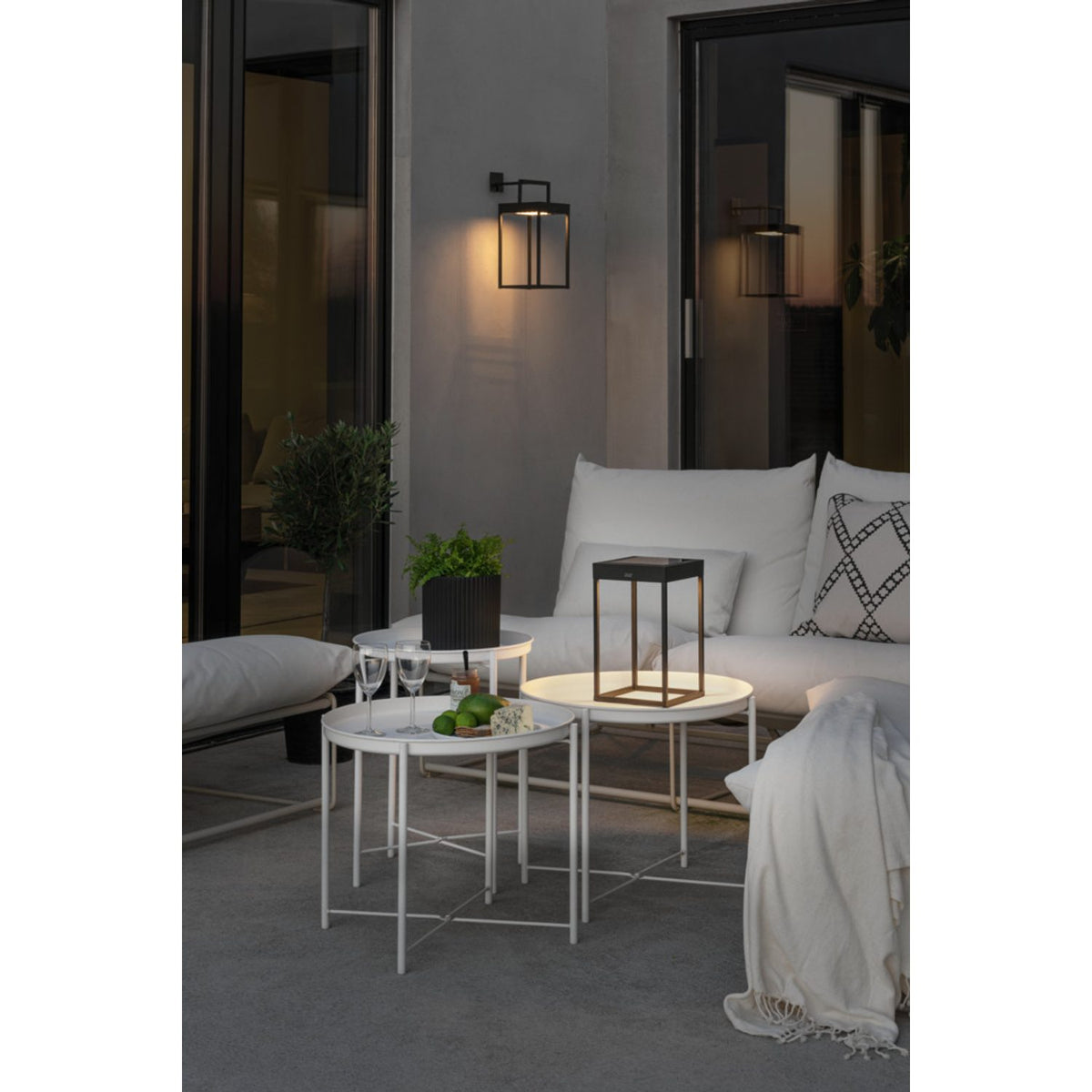 Portofino USB/Sol Lanterna Svart