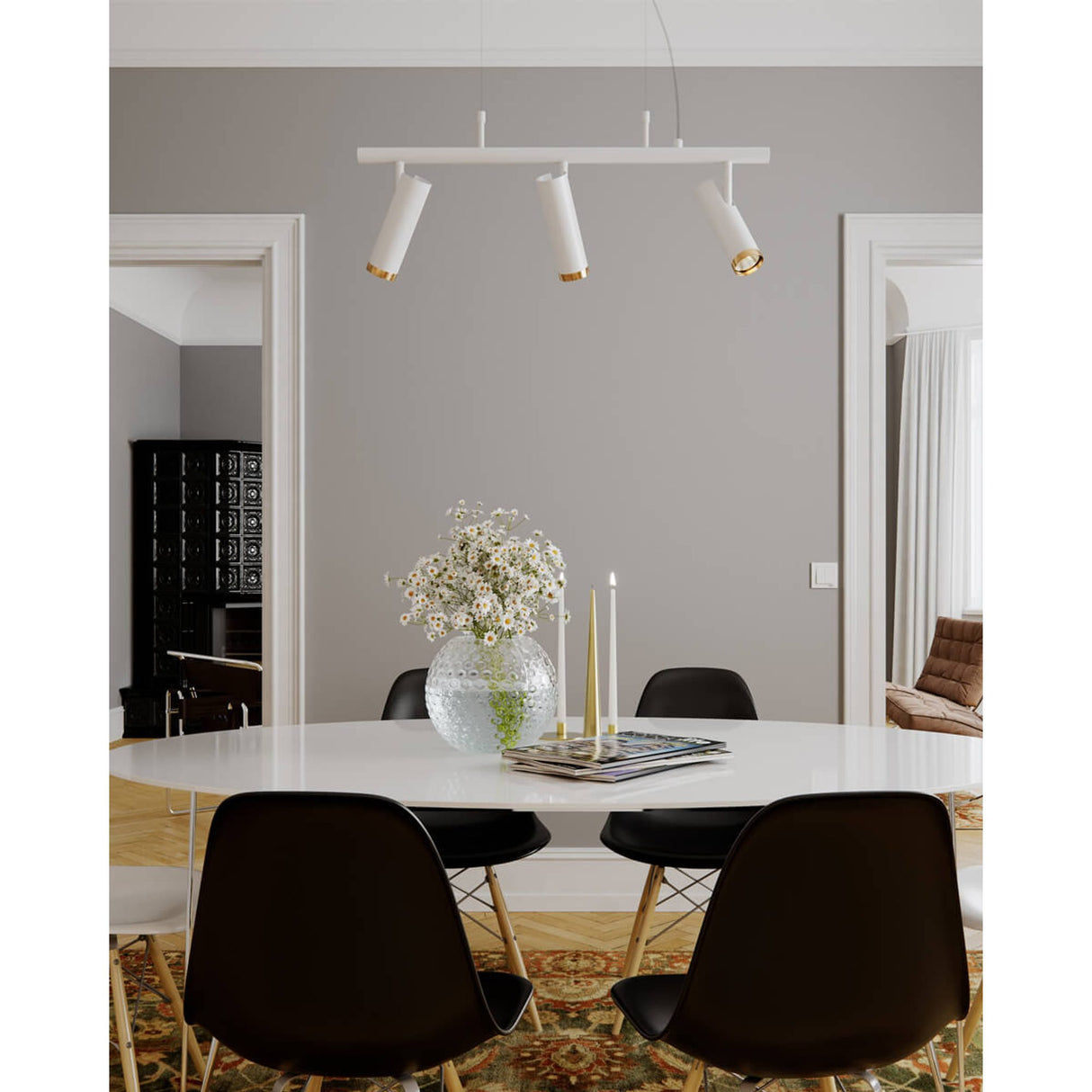 Puls Bar Taklampa 3 Vit Matt