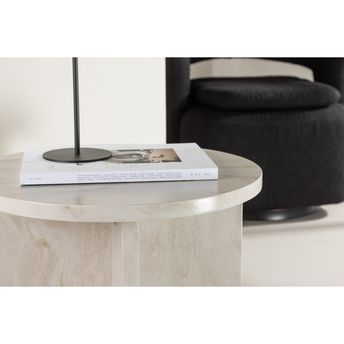 Ålesund Sidobord Beige, ⌀50