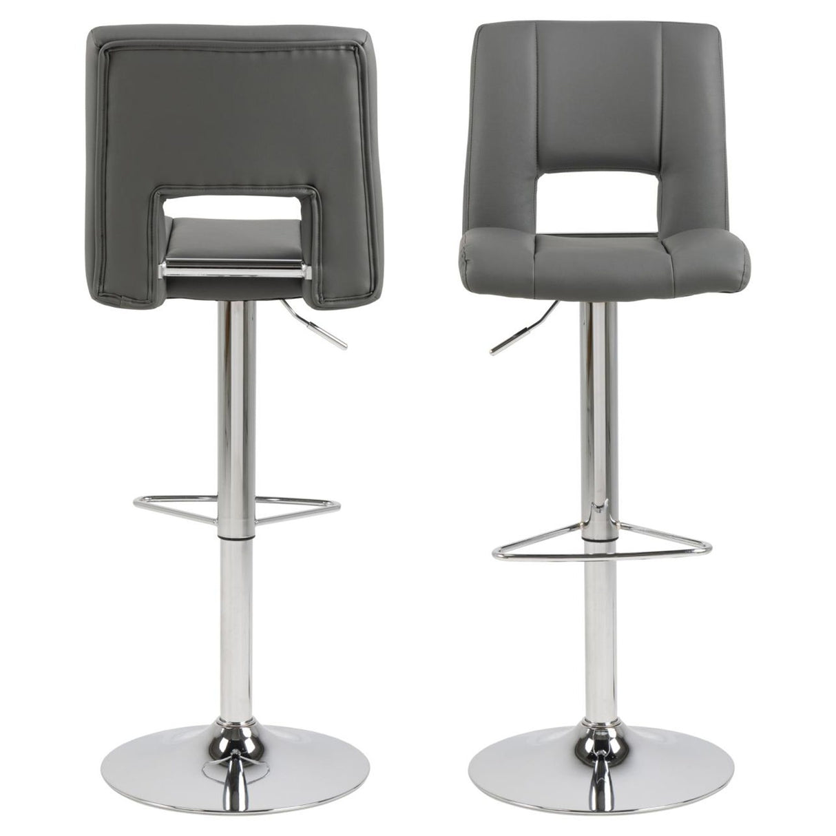 Strasbourg Barstol PU Grå