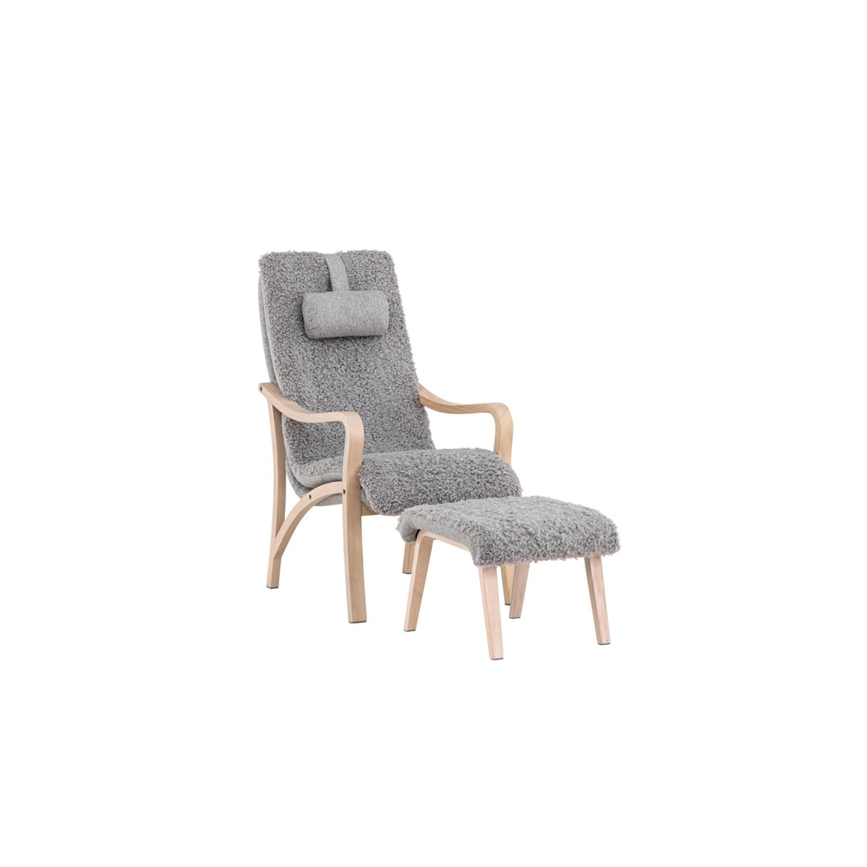 Fårö Loungestol Vitlaserad