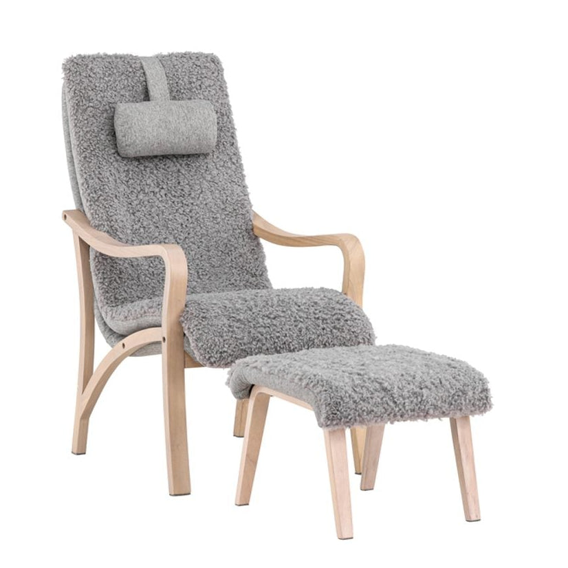 Fårö Loungestol Vitlaserad