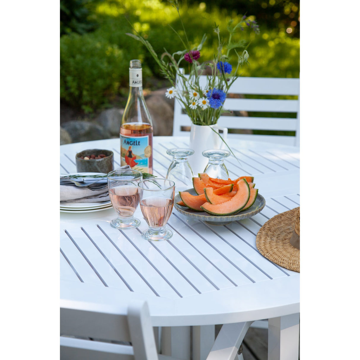 Butterfly Trädgårdsbord 110 cm Vit