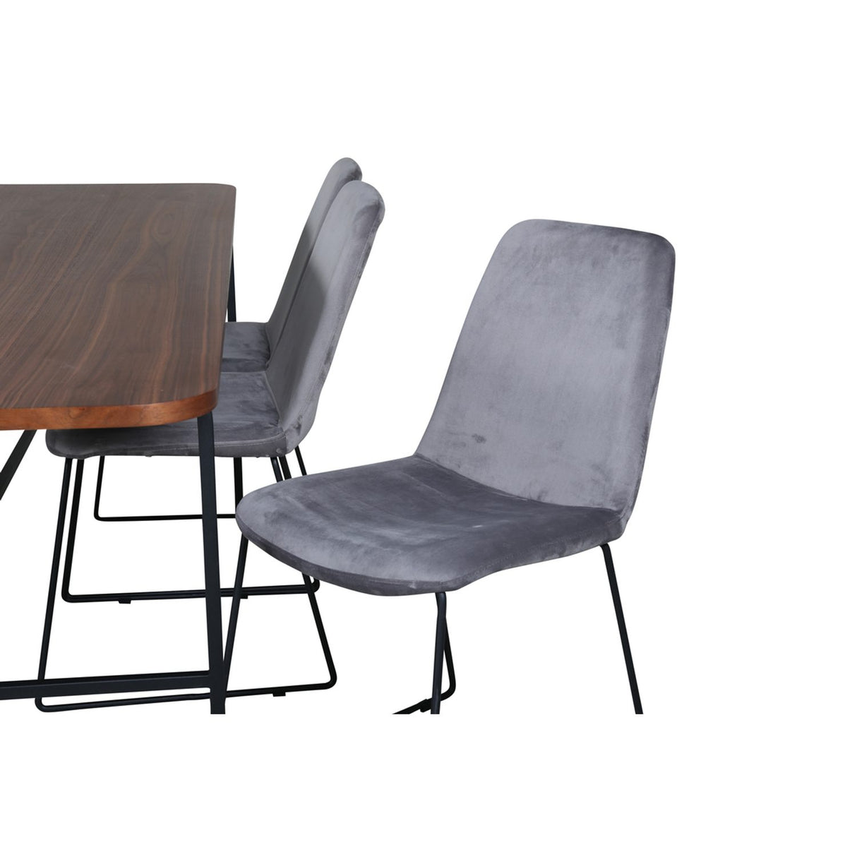 Uno, Muce Rektangulär matgrupp Svart,Grå, Svart,Natur, 200 x 90