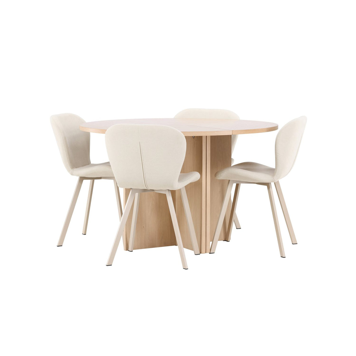 Strada, Lilja Oval matgrupp Beige, Vitpigmenterad, ⌀120
