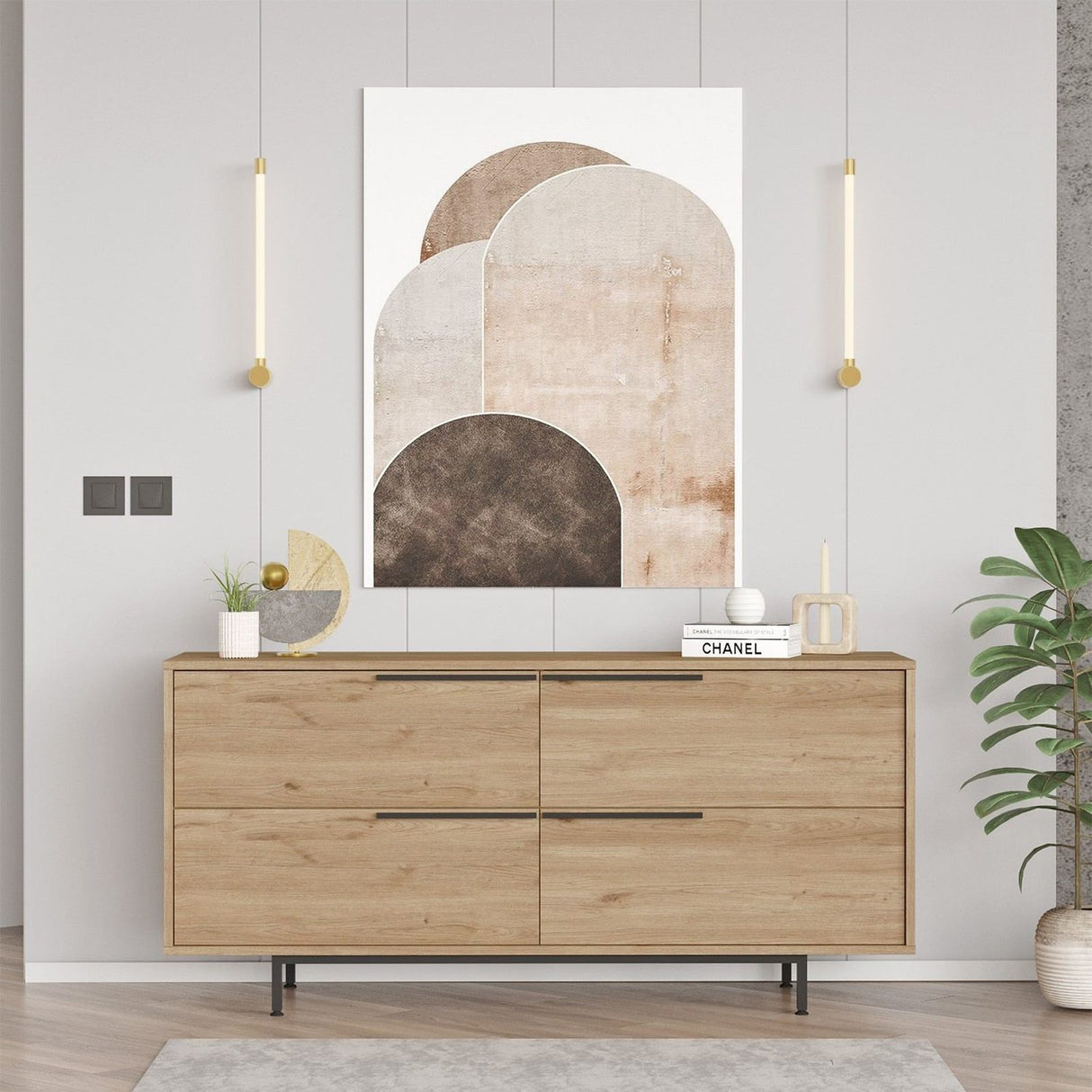 Vientiane Console (160 x 74,3 x 44,5 cm) Valnöt Konsol