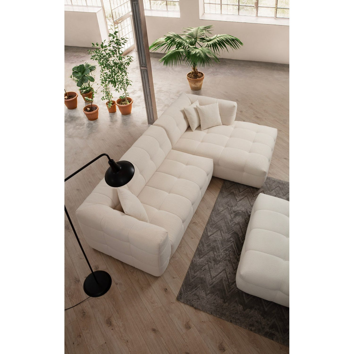 Vaduz Corner (300-150 x 100 x 72 cm) Beige Hörnsoffa Höger