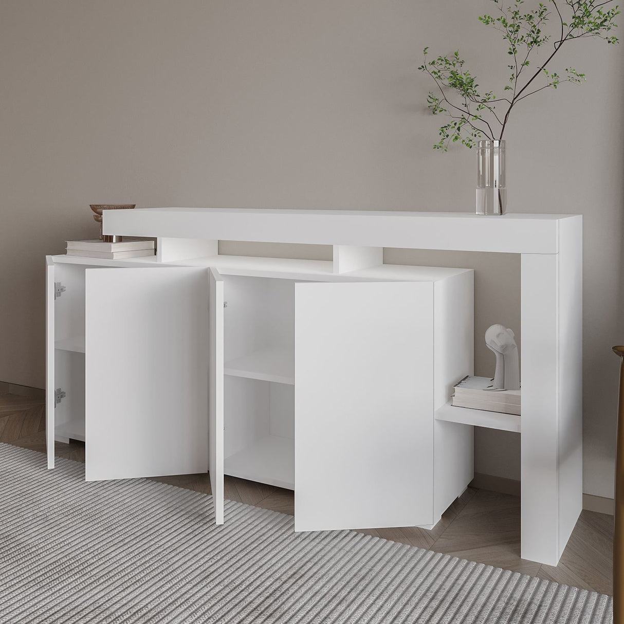 Cork (170 x 80 x 35 cm) Konsolbord Vit