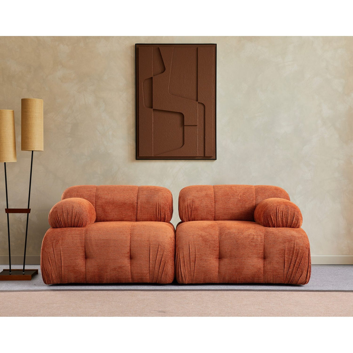 Reykjavik 2 (190 x 95 x 75 cm) 2-sitssoffa Orange
