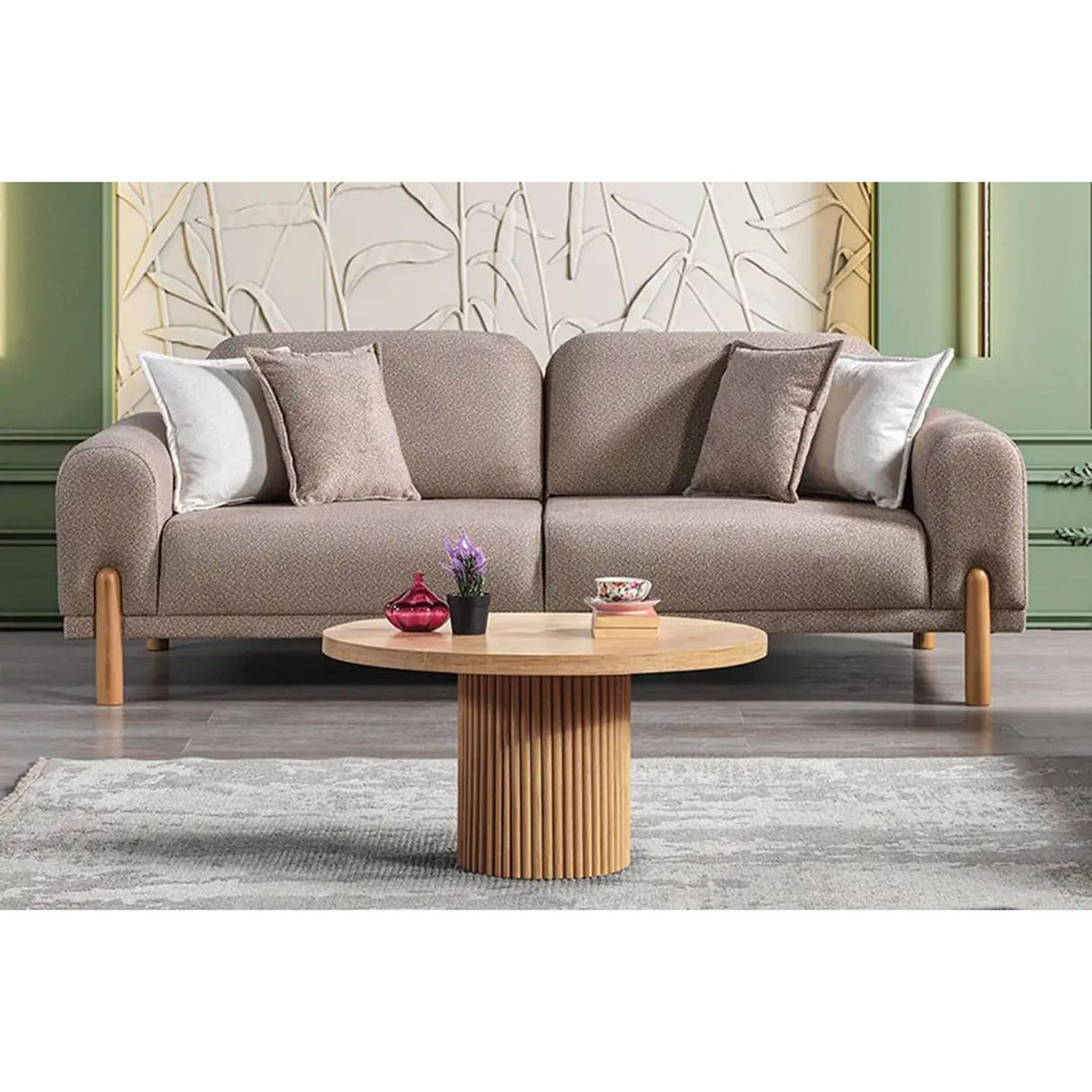 Biacko 3-sits bäddsoffa Brun