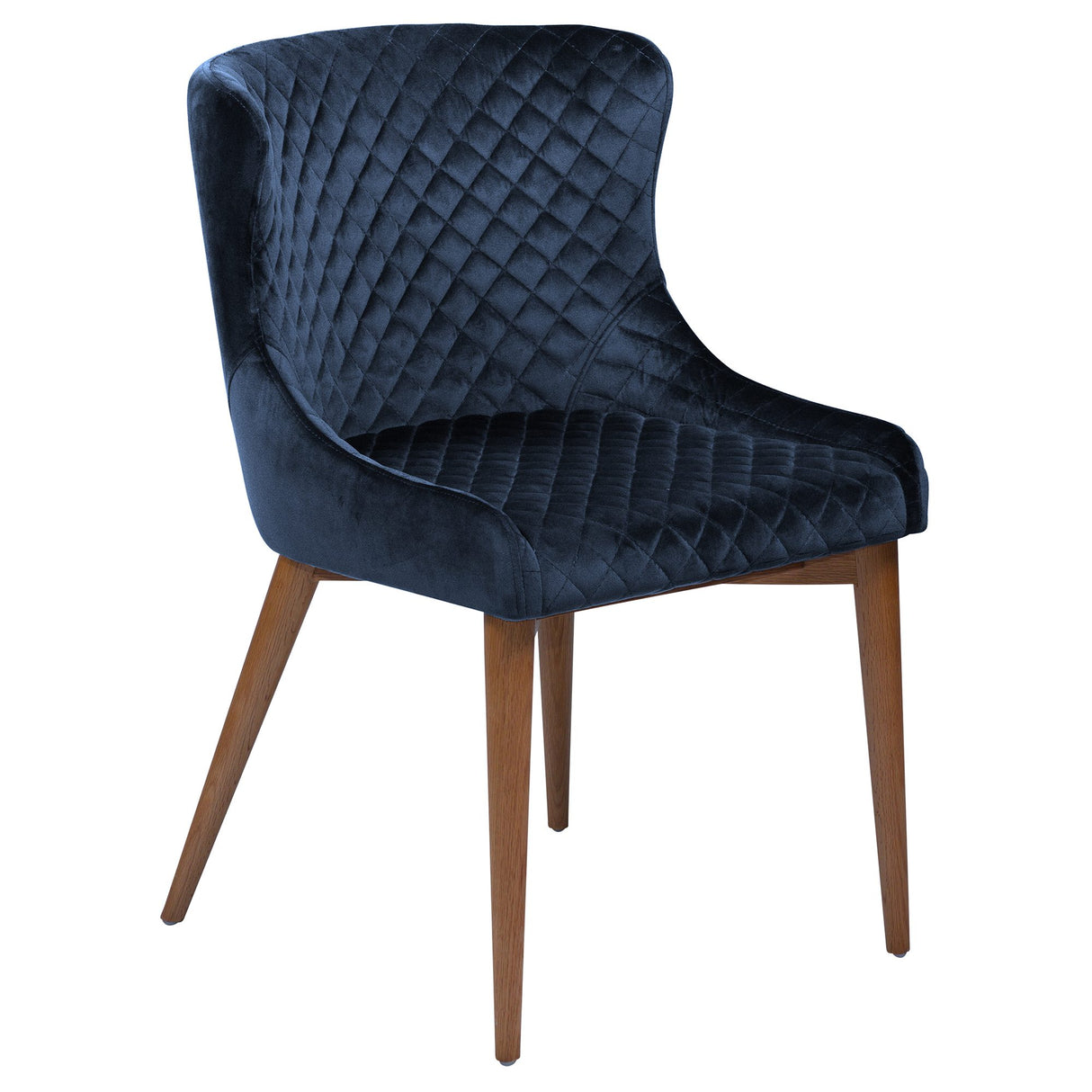 Vetro Stol Midnight Blue Velvet, Oak