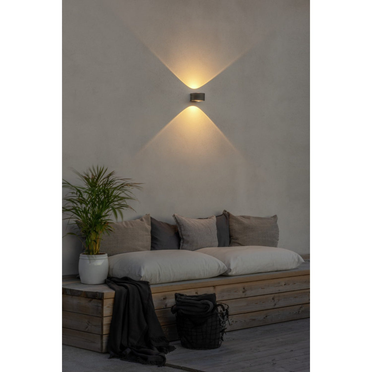 Gela HP-LED Upp/ner Vägglampa Ute Mörkgrå