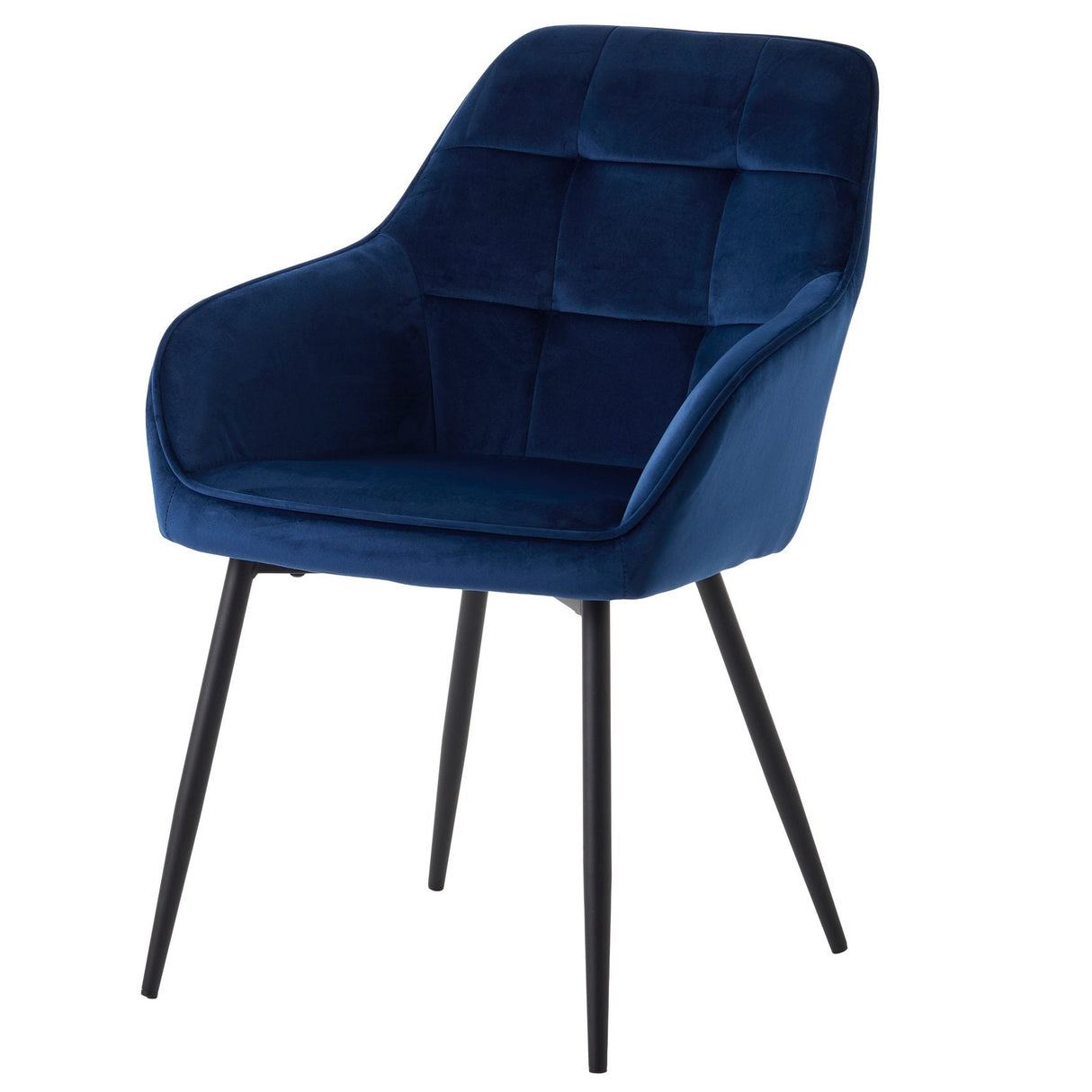 Cubo Stol Fyrkant Blå Sammet