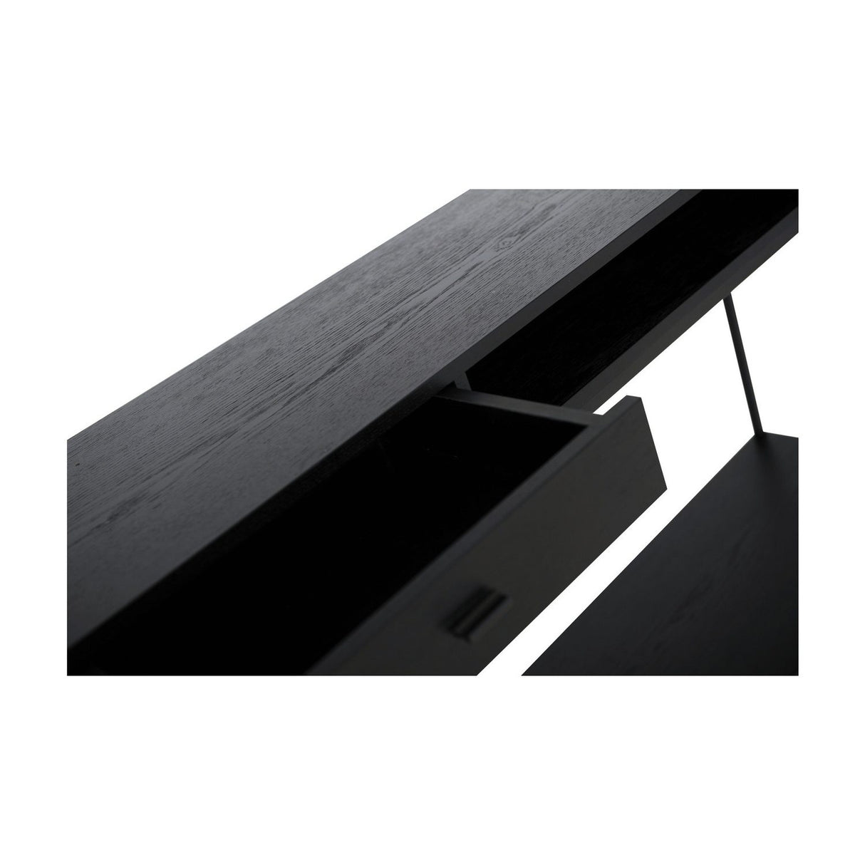 Regal Konsollbord Svartlackad Askfaner
