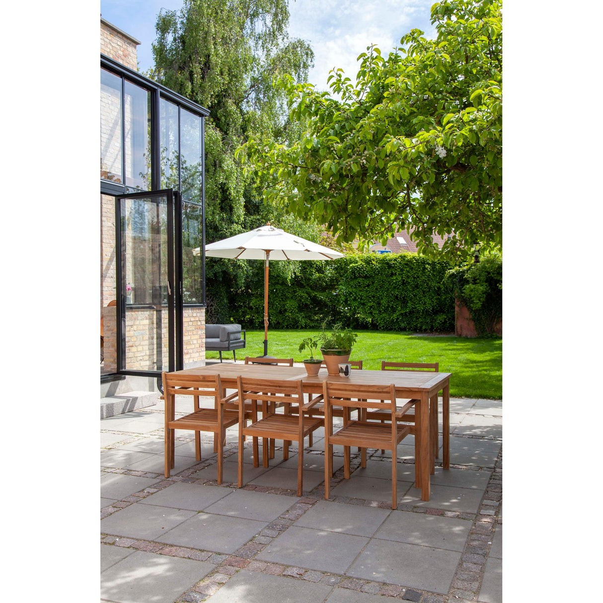 Oxford/Rosenholm Trädgårdsbord 210x90 cm i Teak