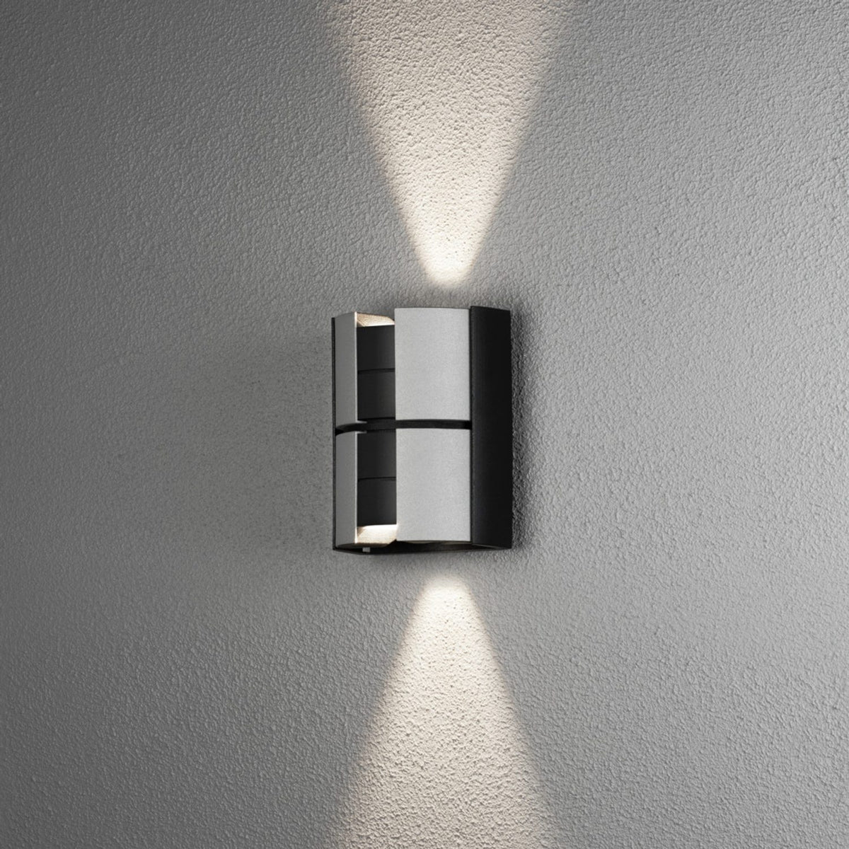 Vidar 2x5W LED Svart/Silver Vägglampa Ute