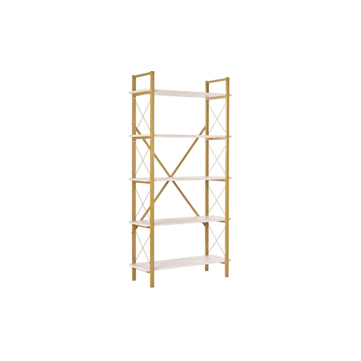 Sal Bokhylla Travertine Gold