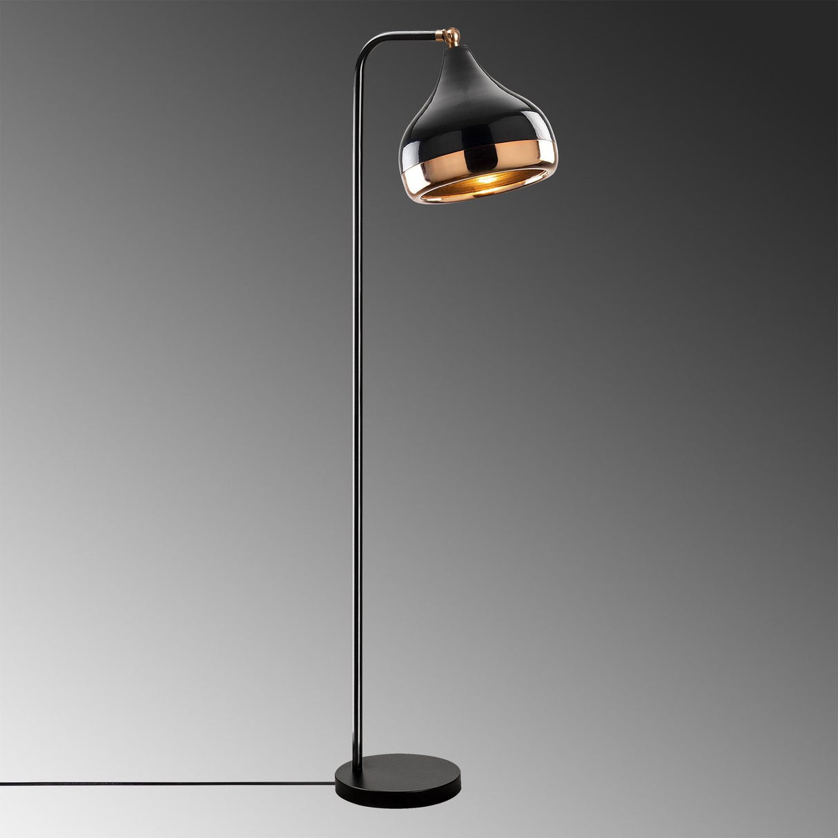 Detroit Golvlampa svart / koppar