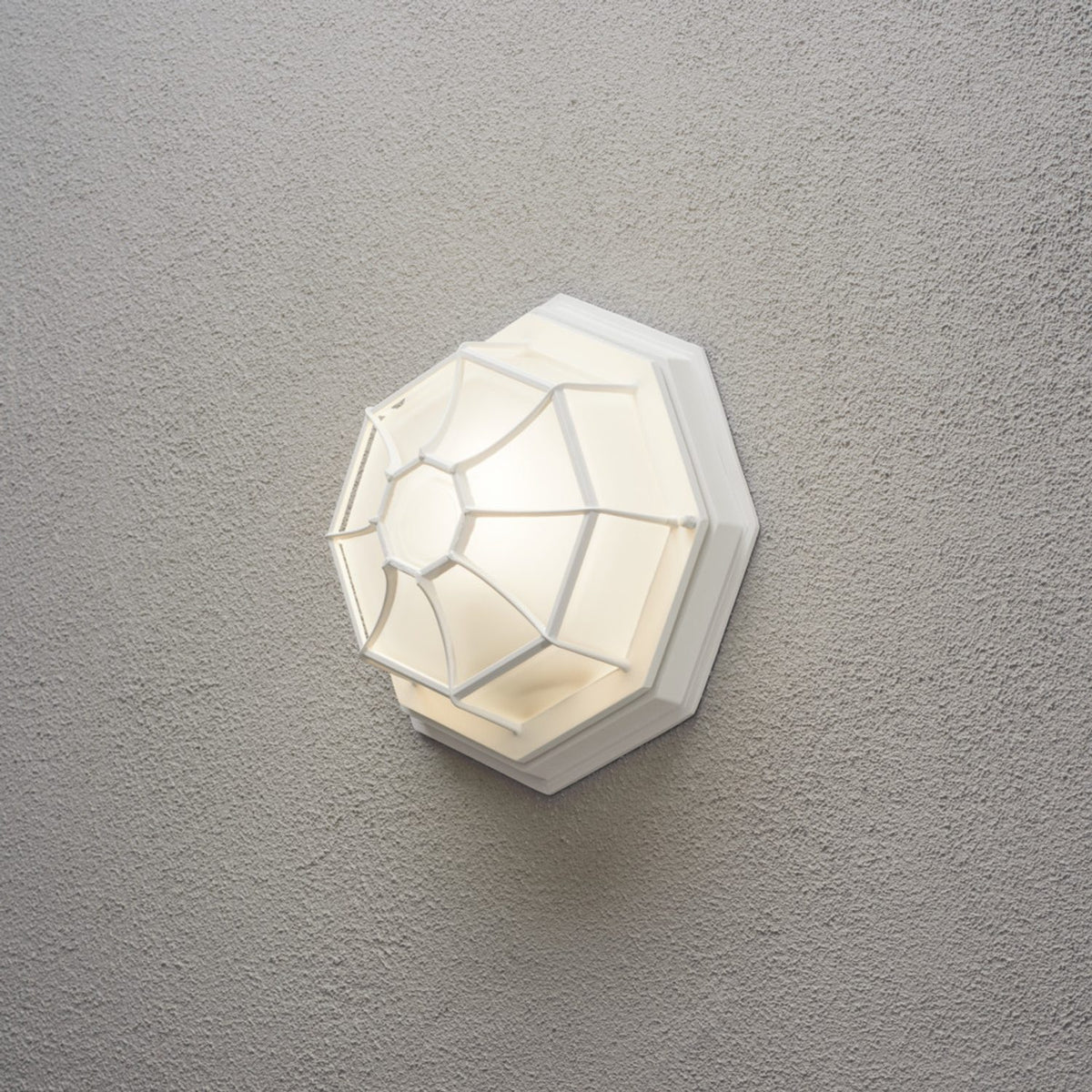 Budget Plafond E27 Vägglampa Ute Mattvit