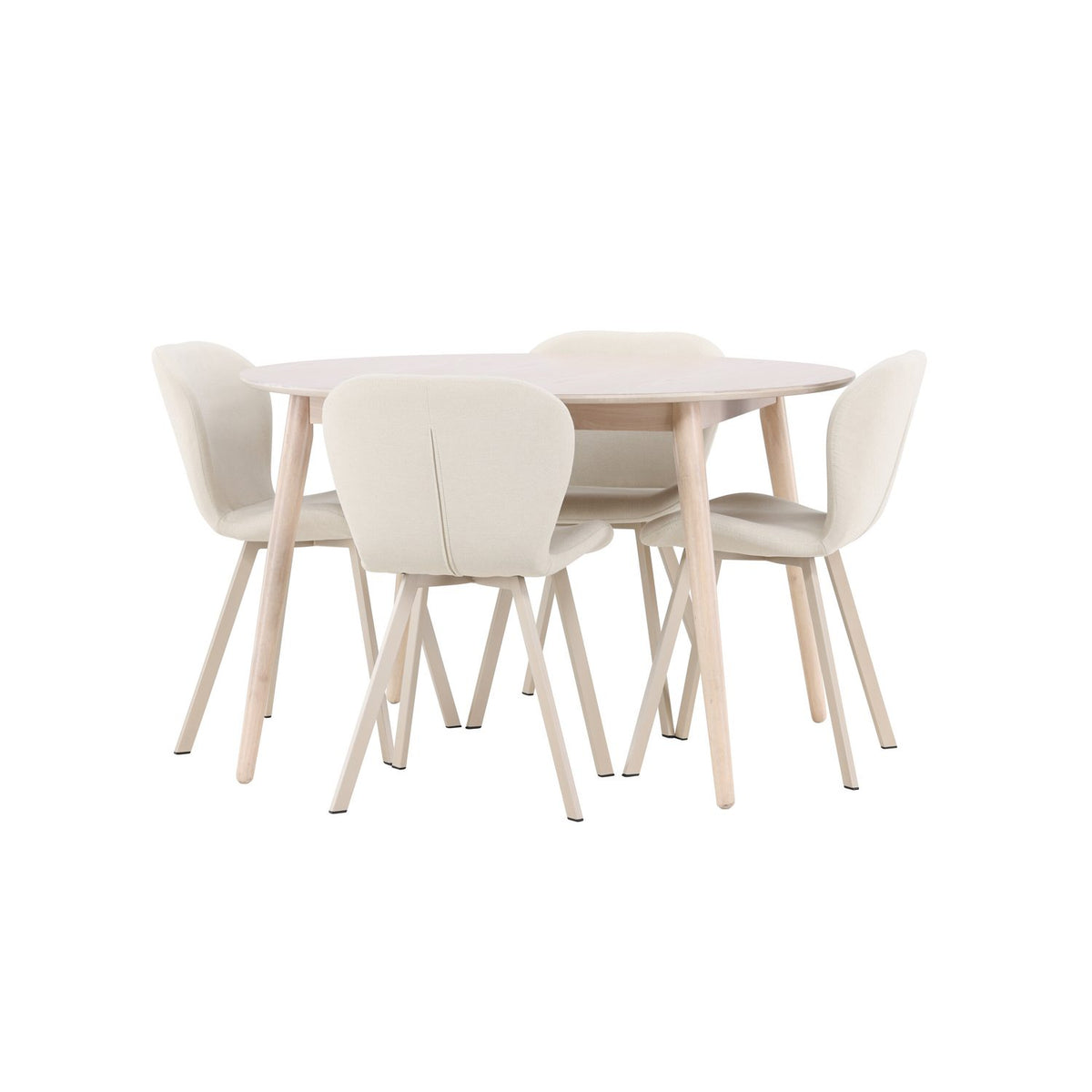Flora, Lilja Runt matgrupp Beige, Vitlasyr, ⌀120