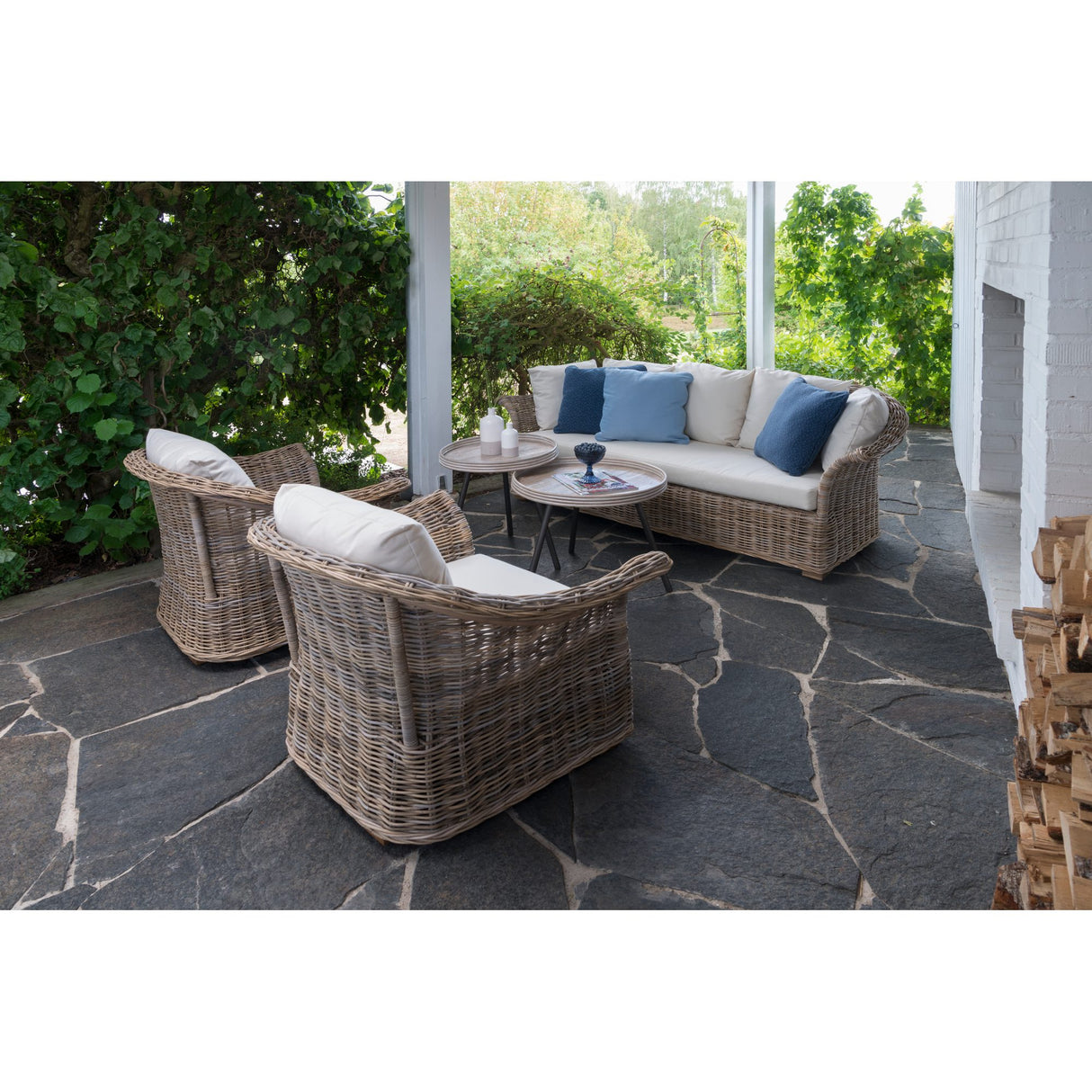 Leicester Utebord 50 cm Grå