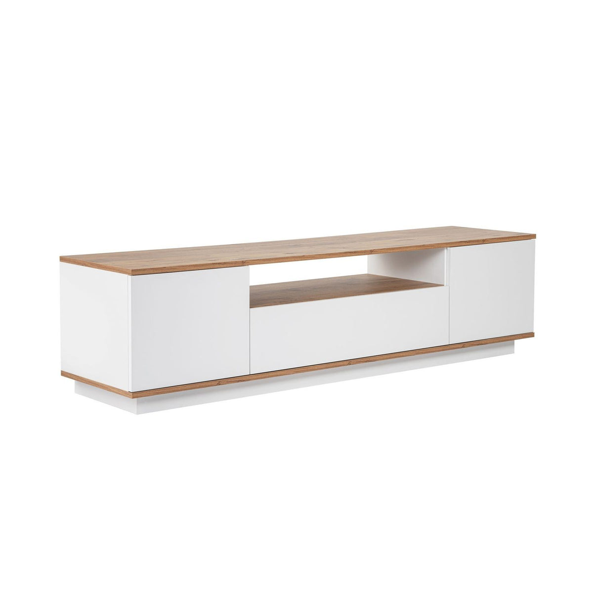 Potenza TV-bänk Vit / Atlantic Pine