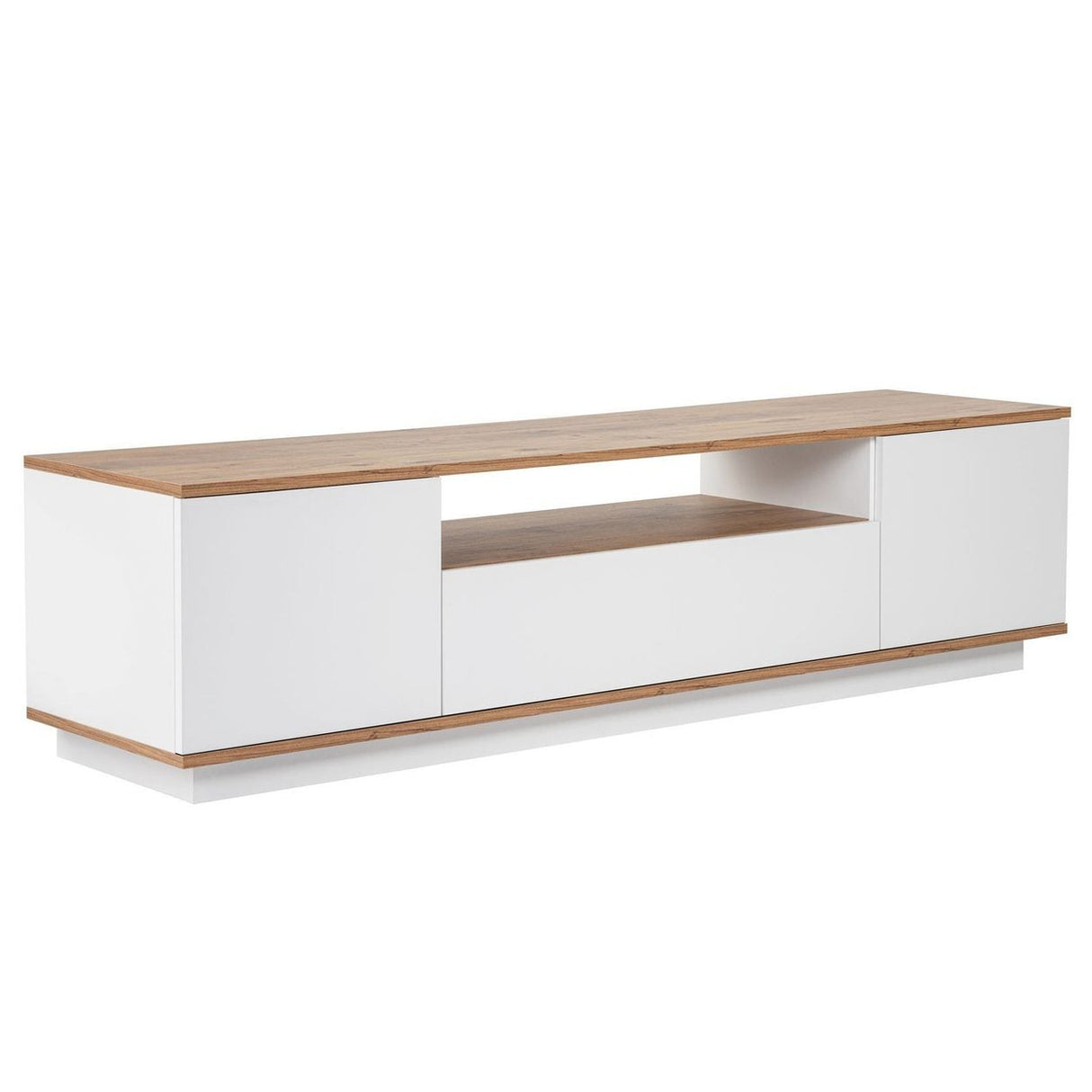 Potenza TV-bänk Vit / Atlantic Pine
