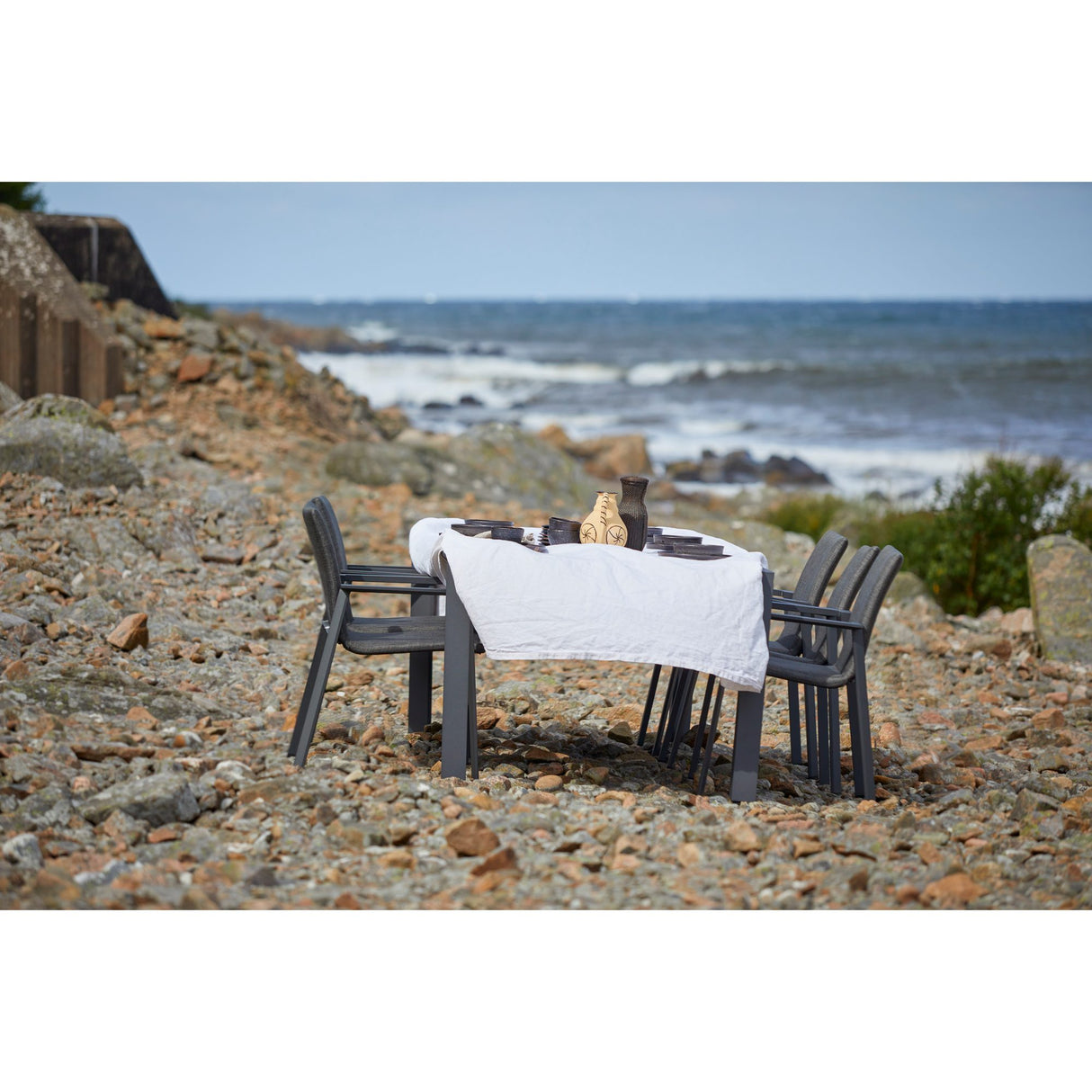 Borgdala Utebord 107x220/340 cm Grå