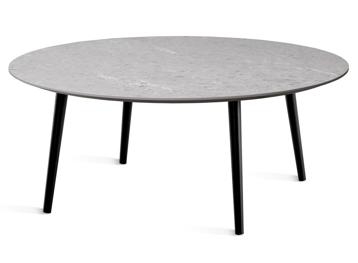 Miles Soffbord Ø 110 cm Sandstenslaminat, Fyra träben