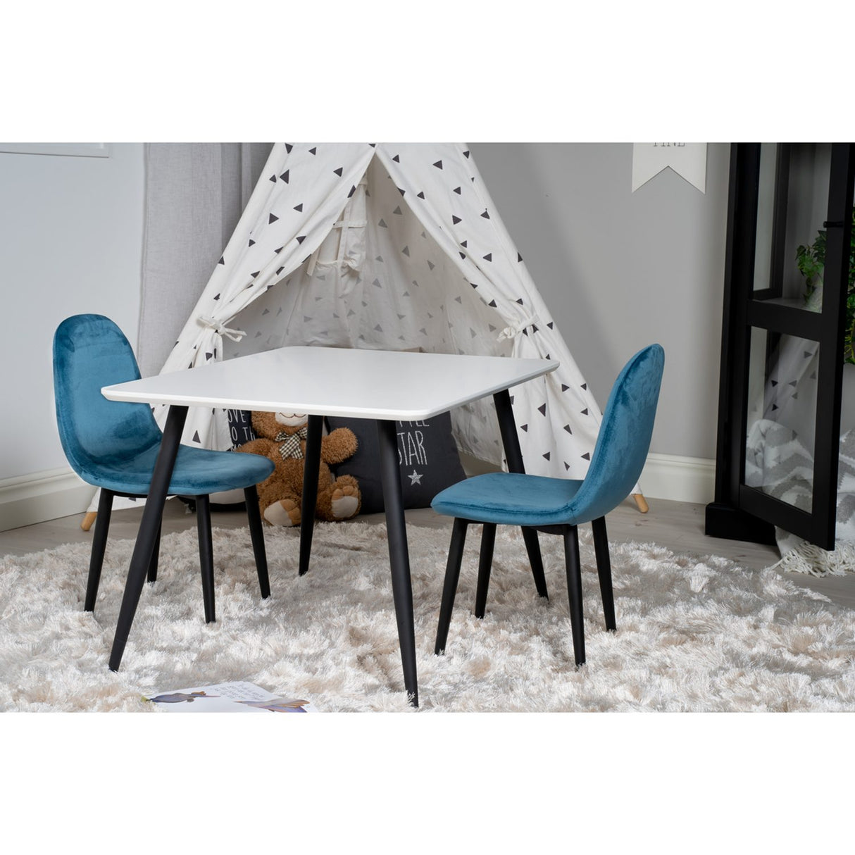 Polar, Polar Rektangulär matgrupp Svart,Blå, Svart,Vit, 50 x 80 x 60
