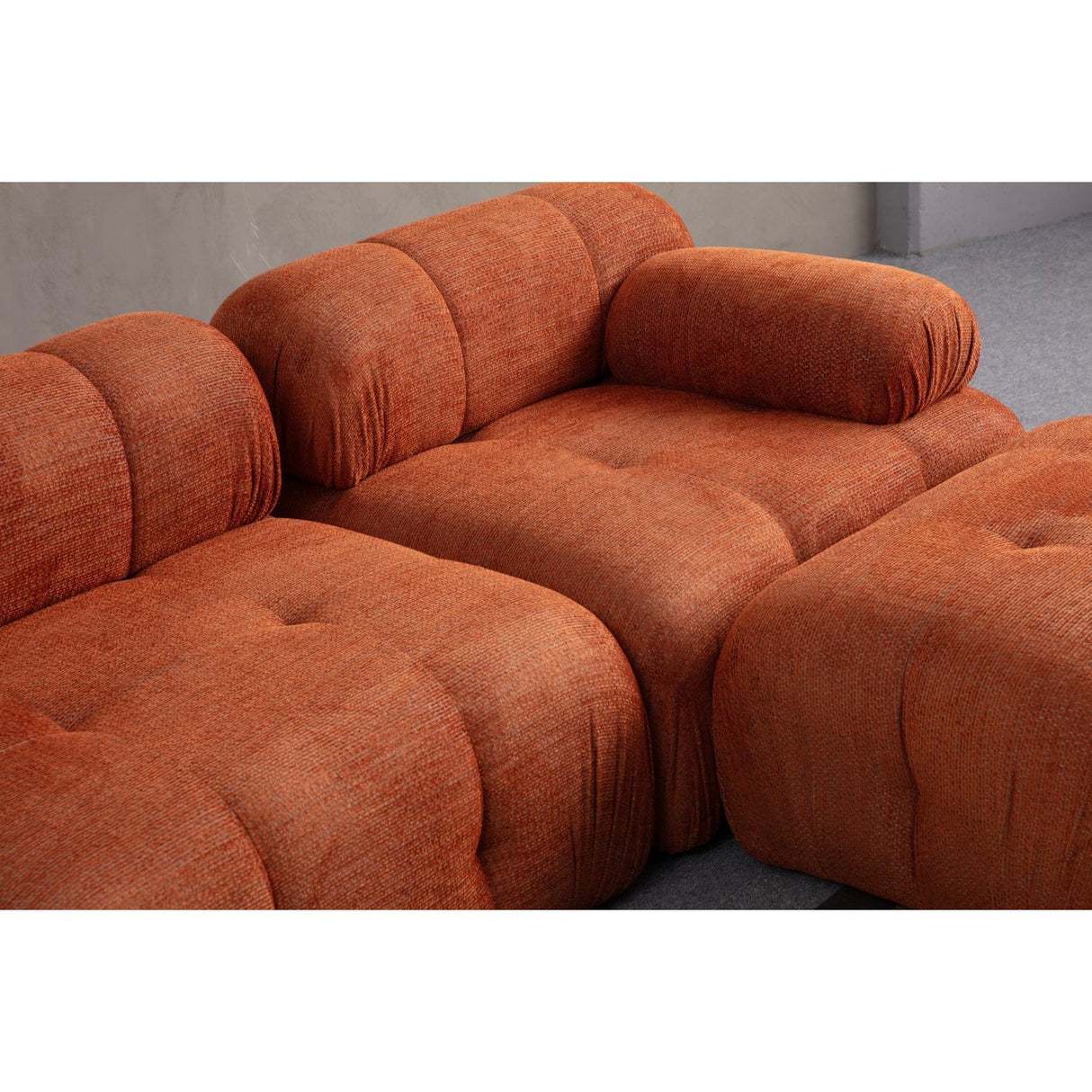 Lilongwe 2 (190-160 x 95 x 75 cm) Hörnsoffa Orange