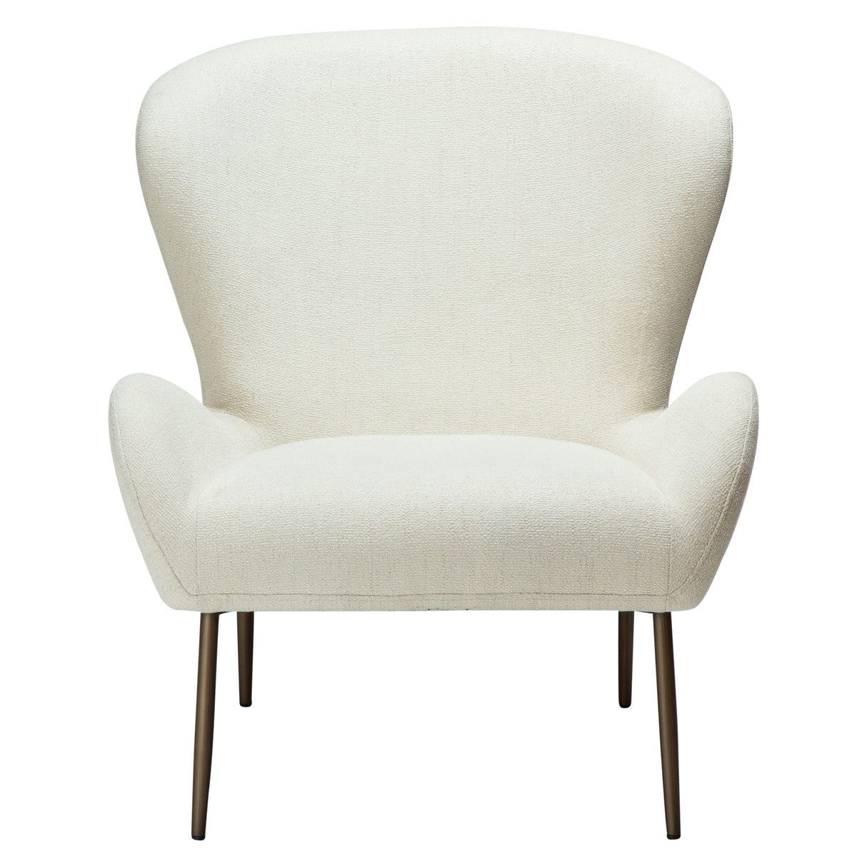 Glam Loungefåtölj Bone White, Antique Brass, 85 cm