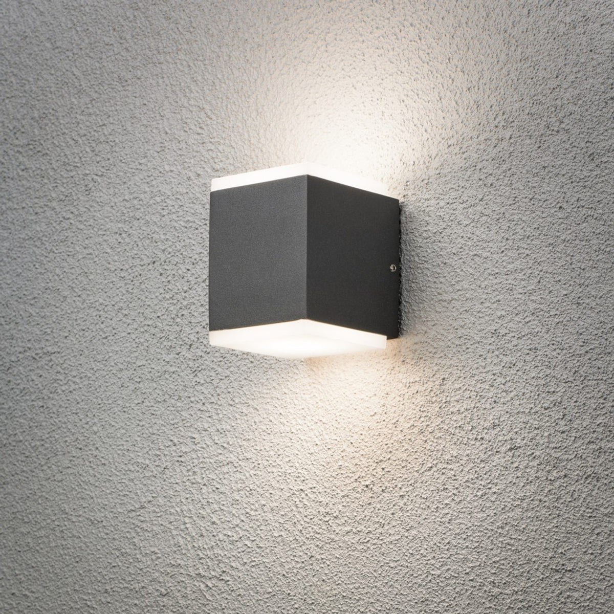 Monza Dubbel HP-LED 2x6W Mörkgrå Vägglampa Ute