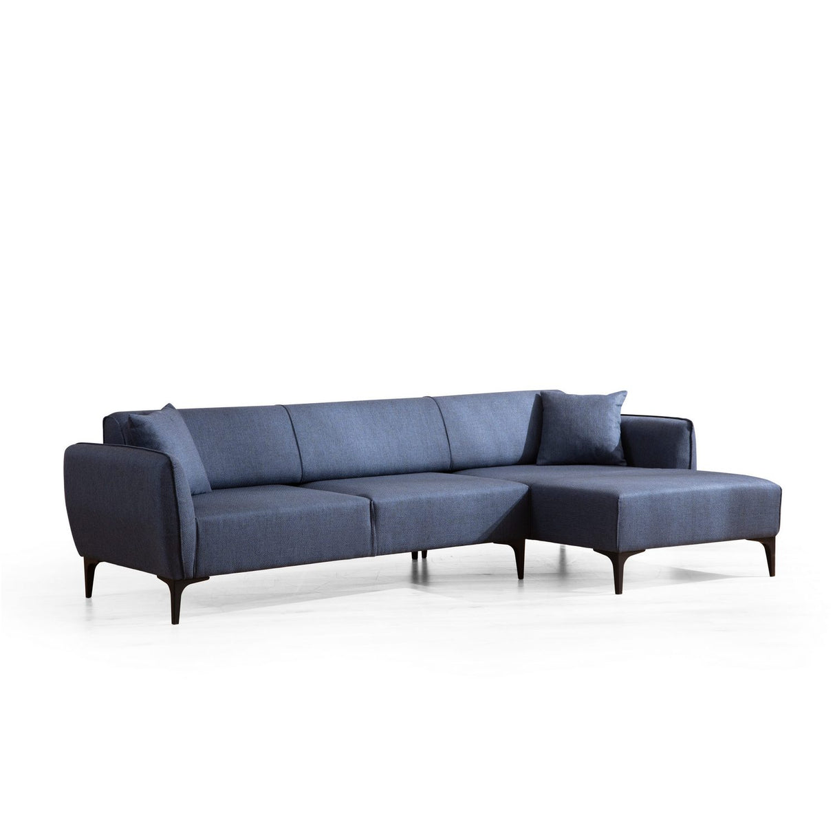 Gaborone (270-140 x 95 x 67 cm) Hörnsoffa Blå, Höger