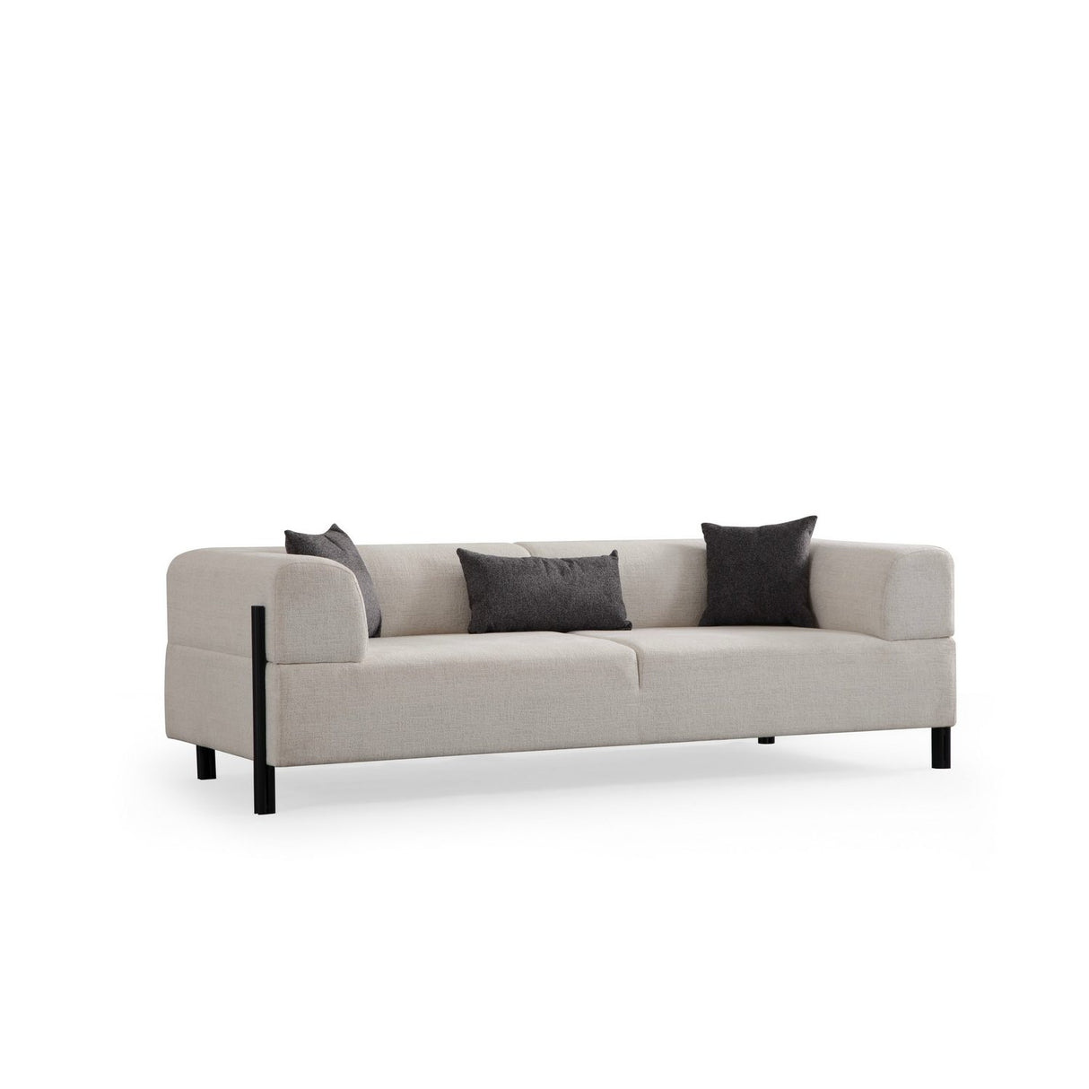 Doha 3-sits (225 x 93 x 75 cm) 3-sitssoffa Vit