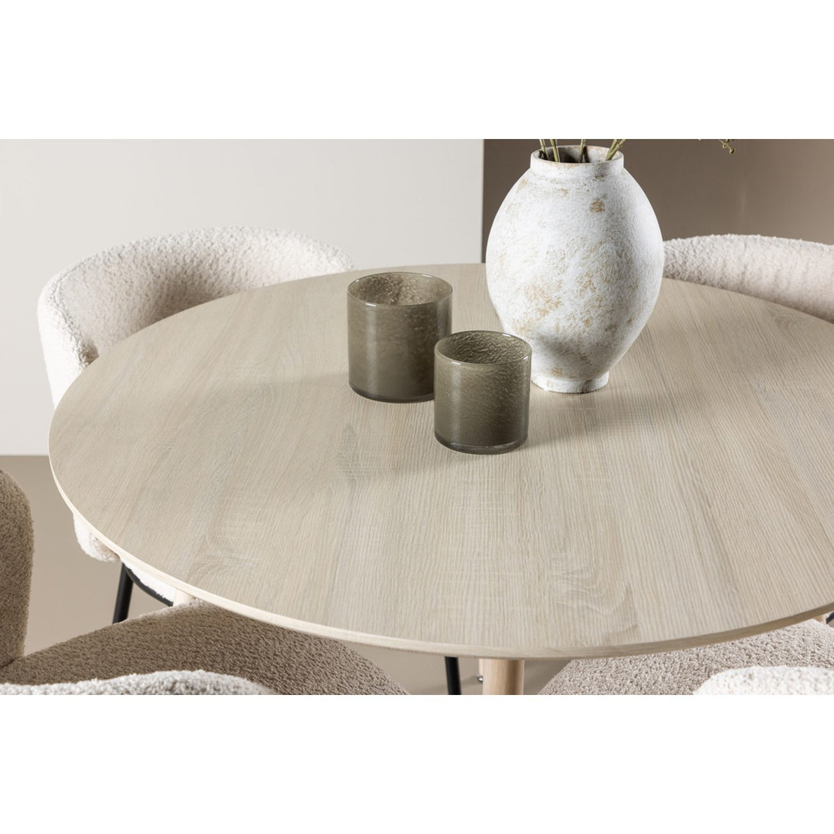 Plaza, Agnes Rund matgrupp Vit, Vitputsad, 4st