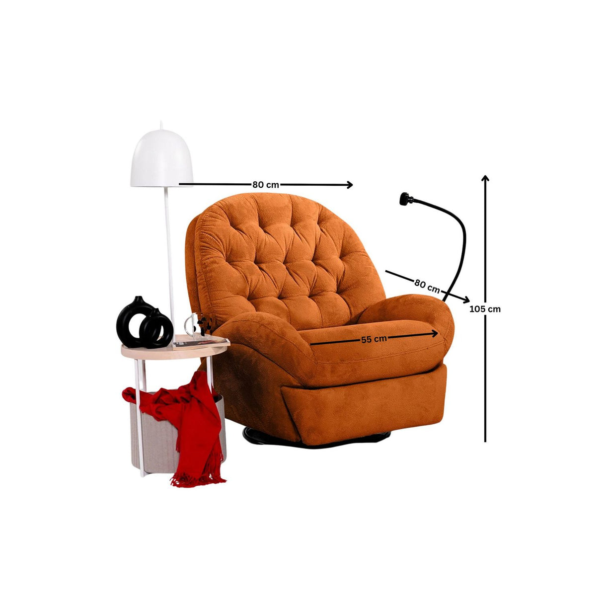 Ellie Electric Reclinerfåtölj Tegelröd