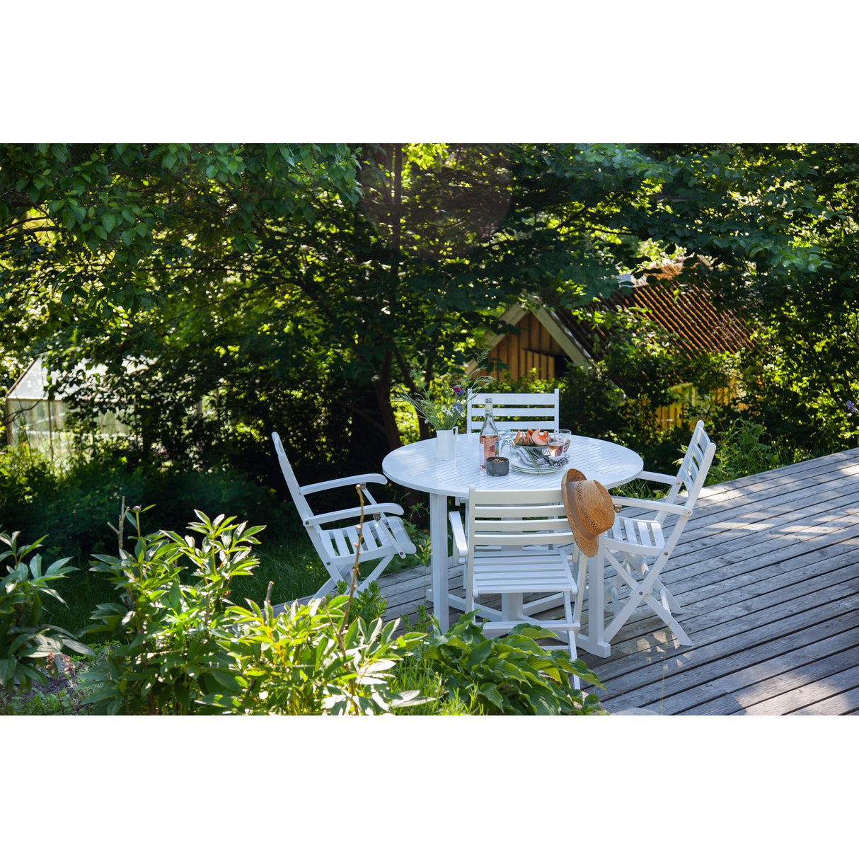 Butterfly Trädgårdsbord 110 cm Vit