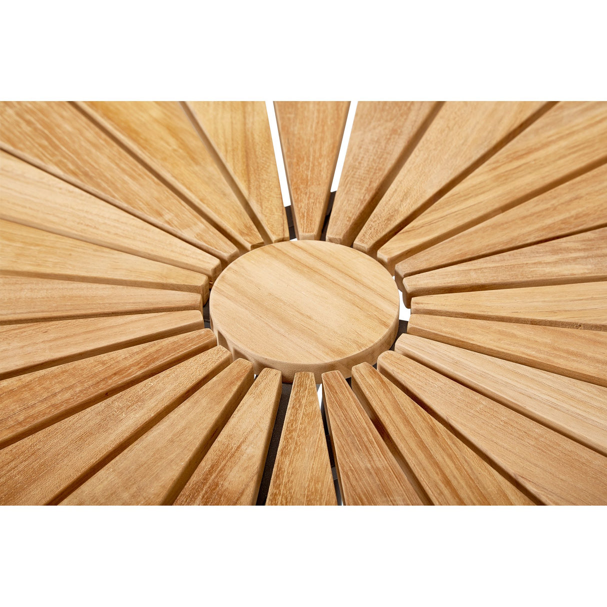 Ellen Cafébord Ø80cm i Teak och Aluminium Grön