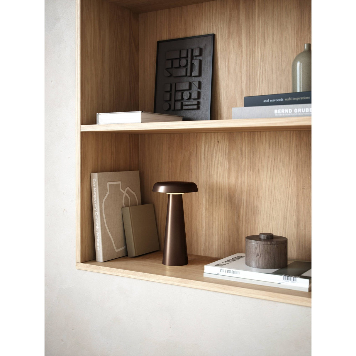 Uppladdningsbar Arcello Bordslampa Bränd Mässing