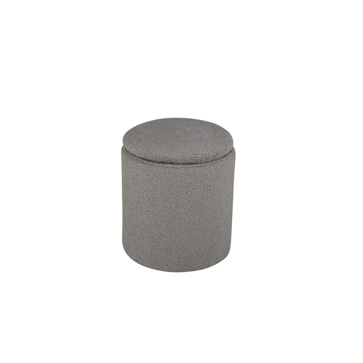 Limpen Puff Grå, Polyester teddy